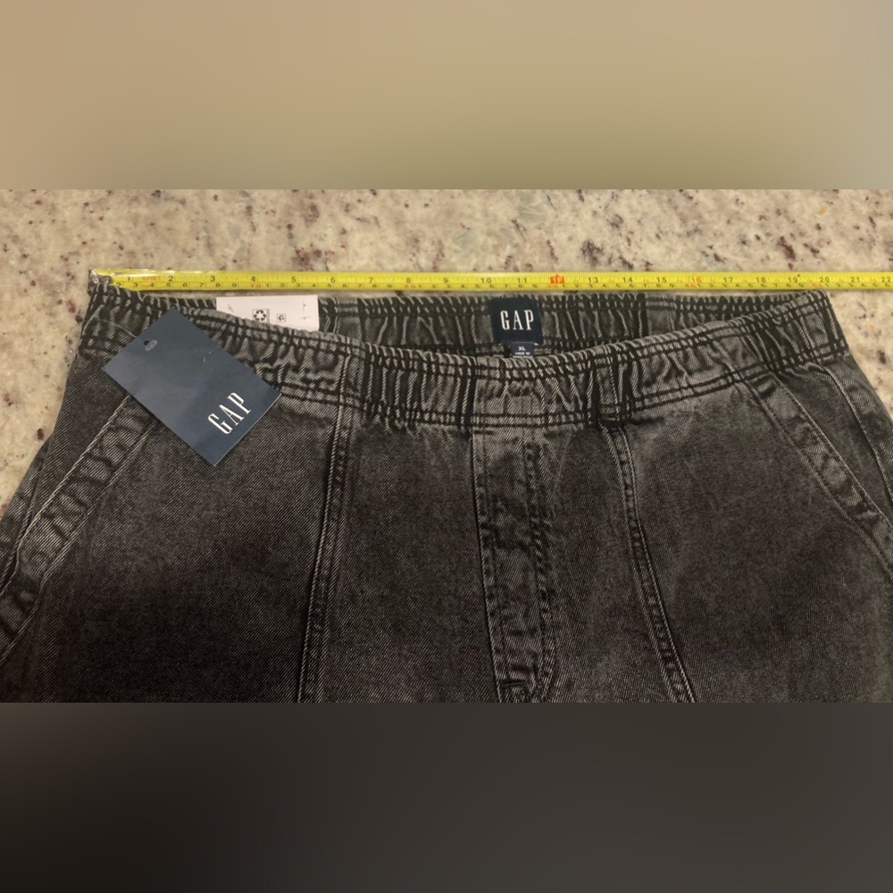 Gap Woman’s XL Black Pull On Denim Wide Leg Pants NWT, $79.99 MSRP - Picture 8 of 10